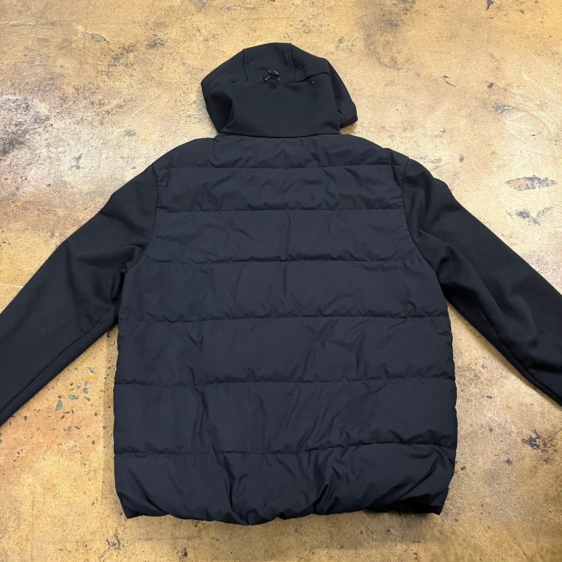 [정품/100] 뉴발란스 블랙 후드 패딩 자켓 b14 상품이미지4