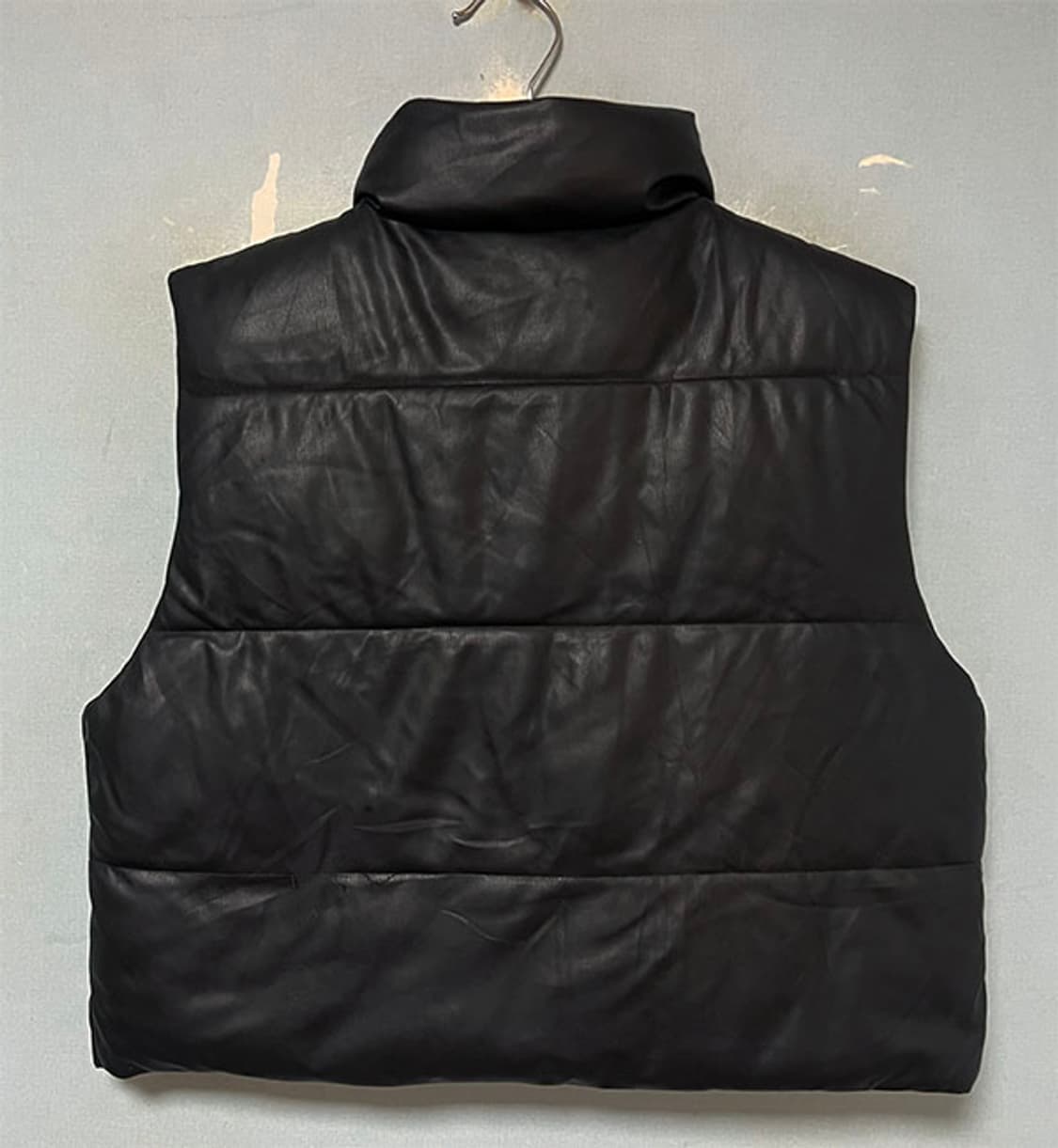 ZARA 자라 여자 패딩조끼 웰론 페이크레더 L 100 77 상품이미지2