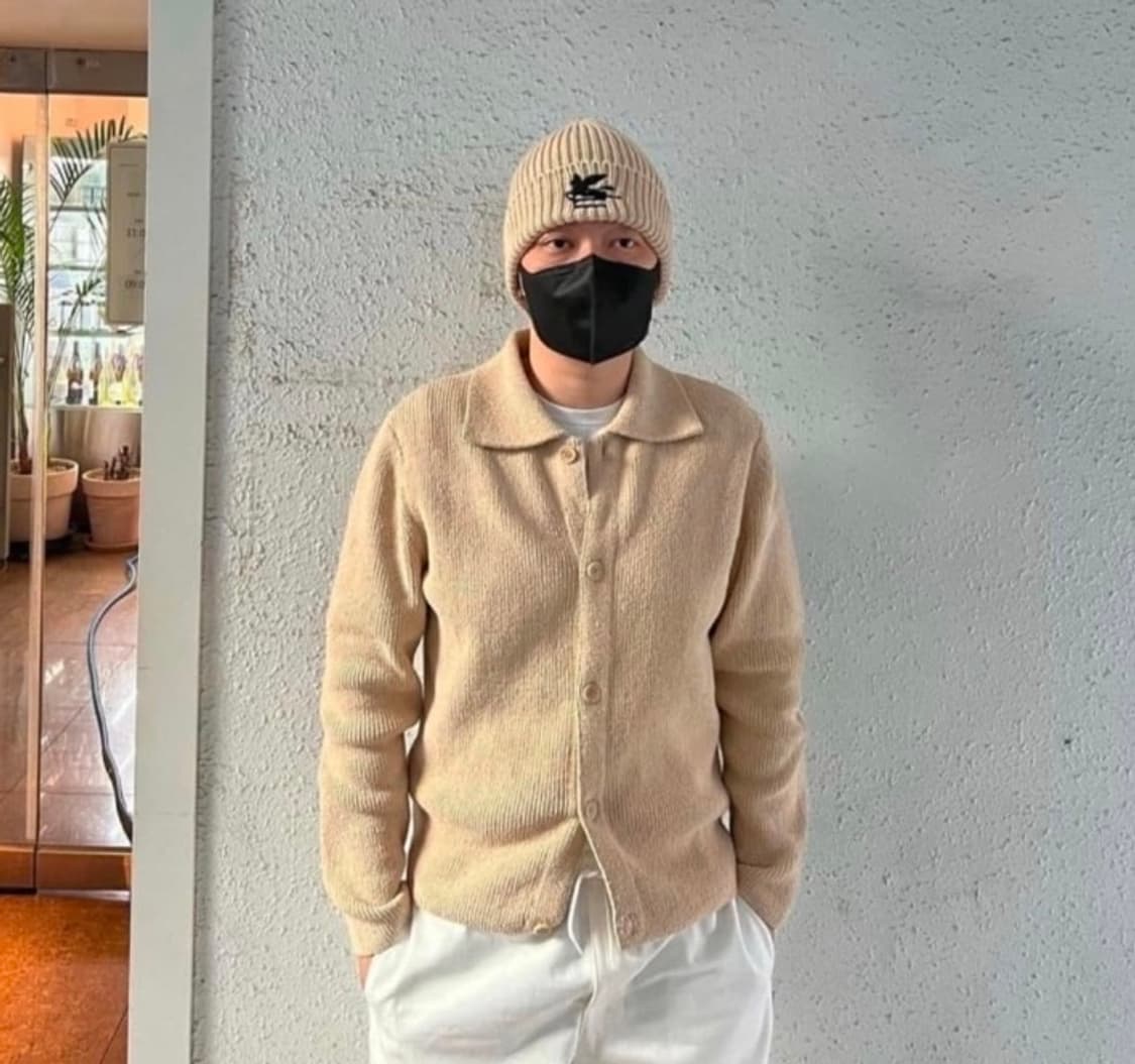 COS 코스 코튼 블렌드 텍스쳐 니트 가디건 XL 이동휘 착용 상품이미지7