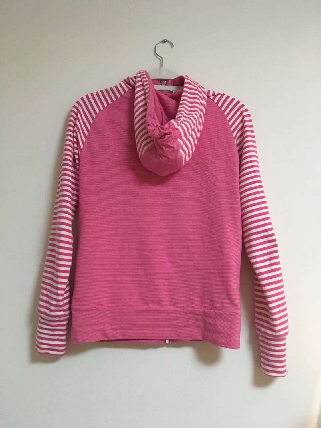 Adidas 스트라이프 핑크 리본 후드집업 95 상품이미지3