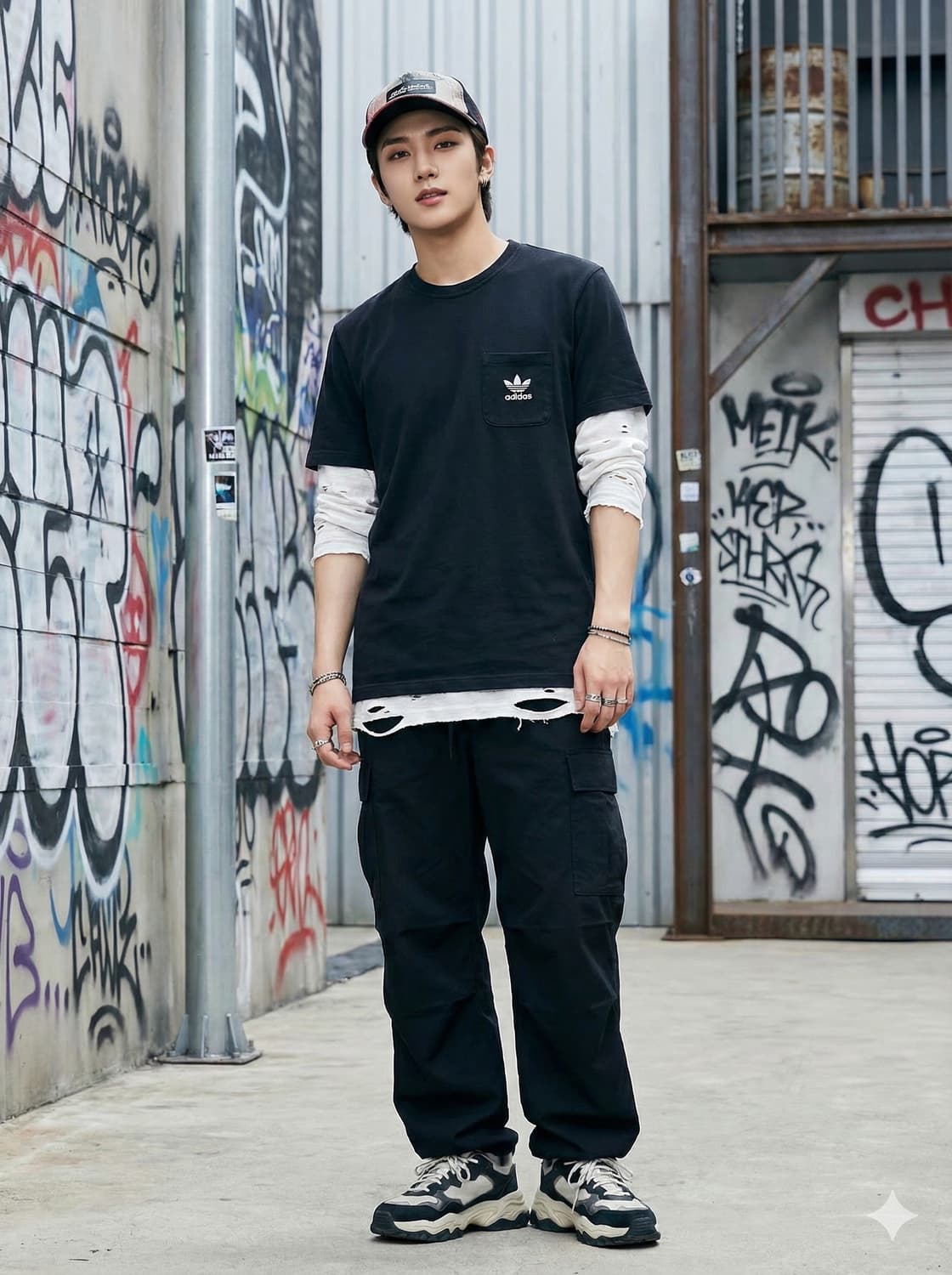 아디다스 포켓 반팔 티셔츠 블랙_XL 상품이미지1