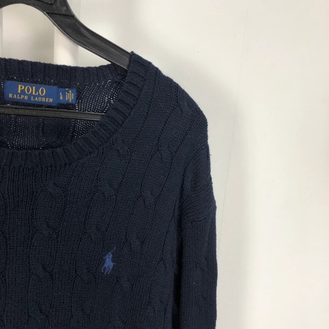폴로 정품 케이블니트 네이비 블루포니 상품이미지3