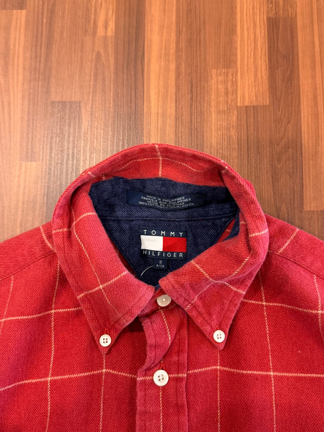 90s Tommy Hilfiger 타미힐피거 코튼 플란넬 체크 셔츠 상품이미지7