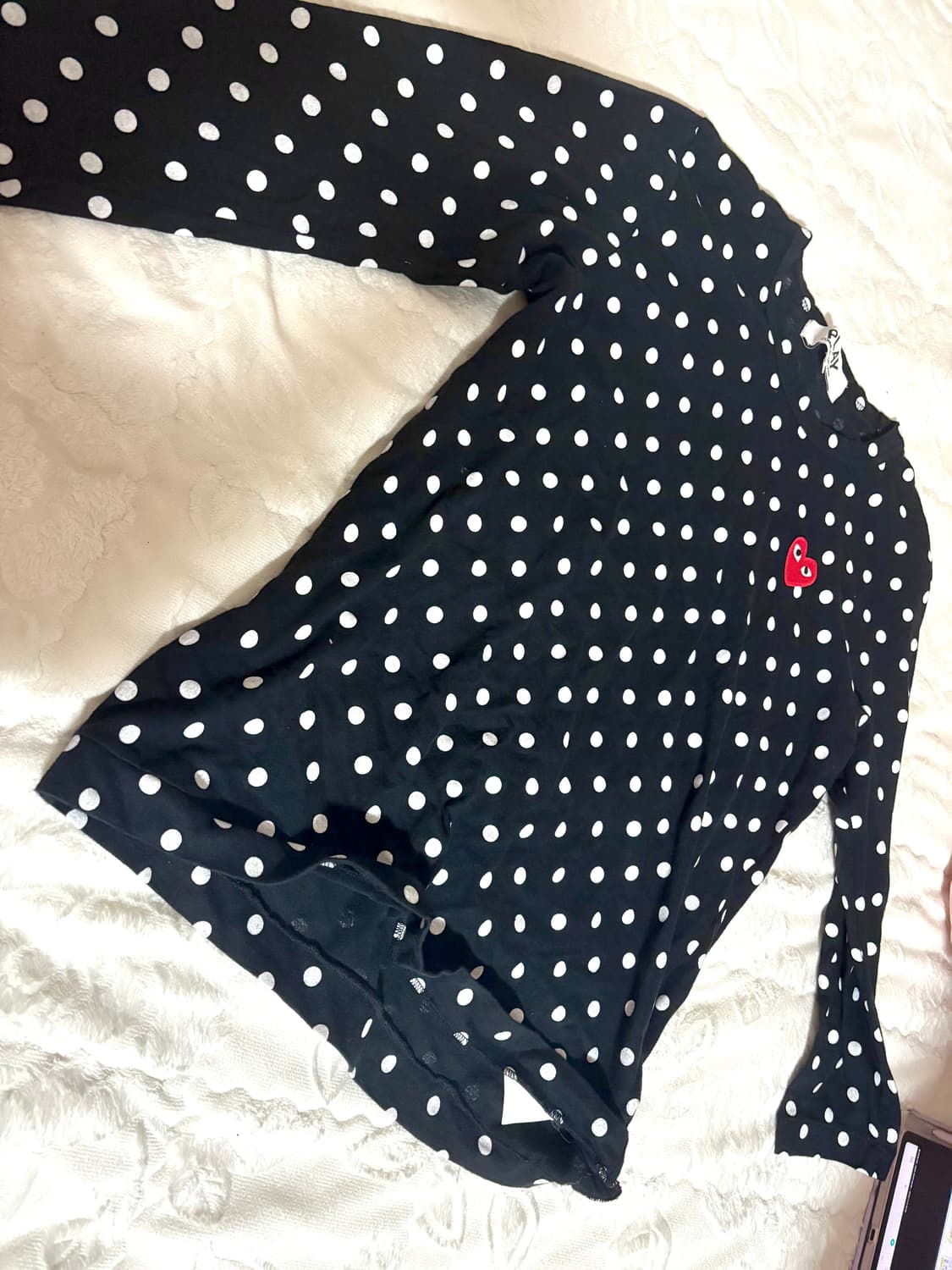 꼼데가르송 플레이 폴카 도트 롱슬리브 티셔츠 상품이미지2