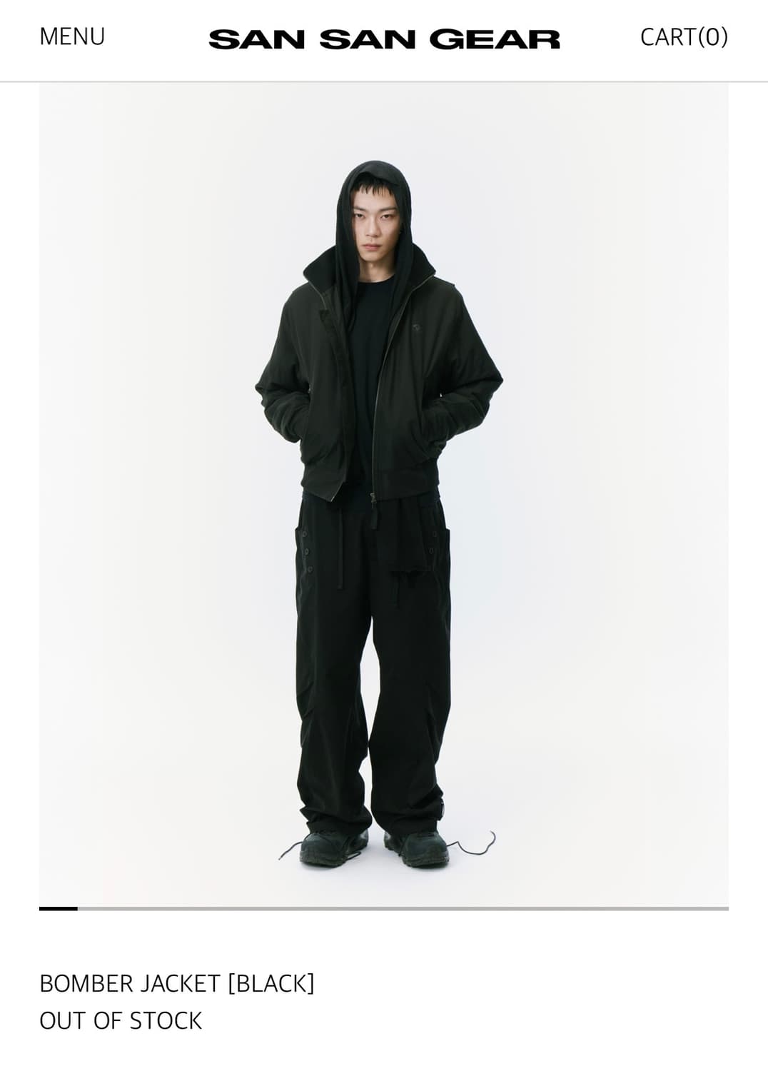 산산기어 봄버자켓 black 1size 구매 상품이미지1