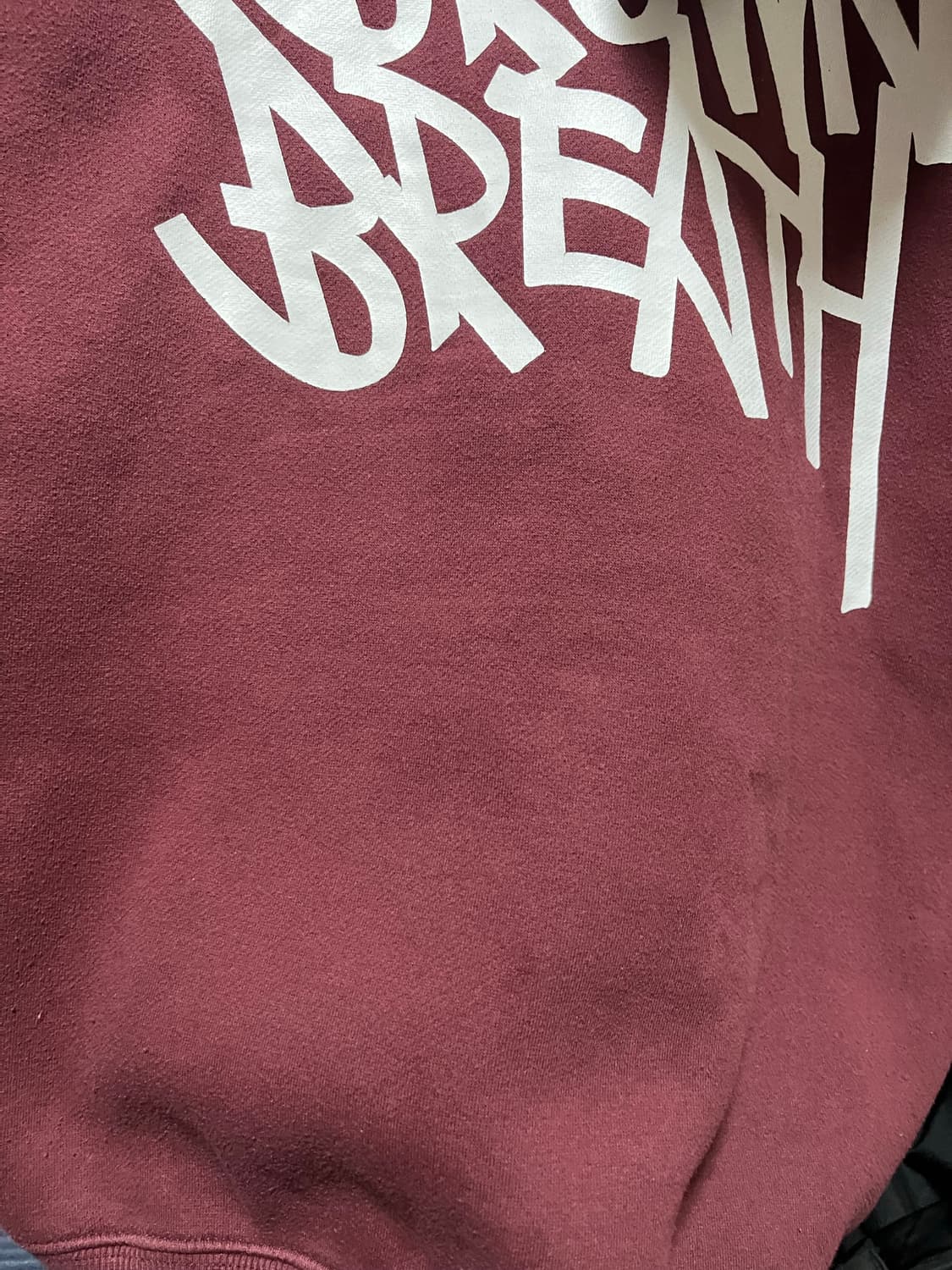 브라운브레스 버건디 후드티 S 기모 상품이미지4