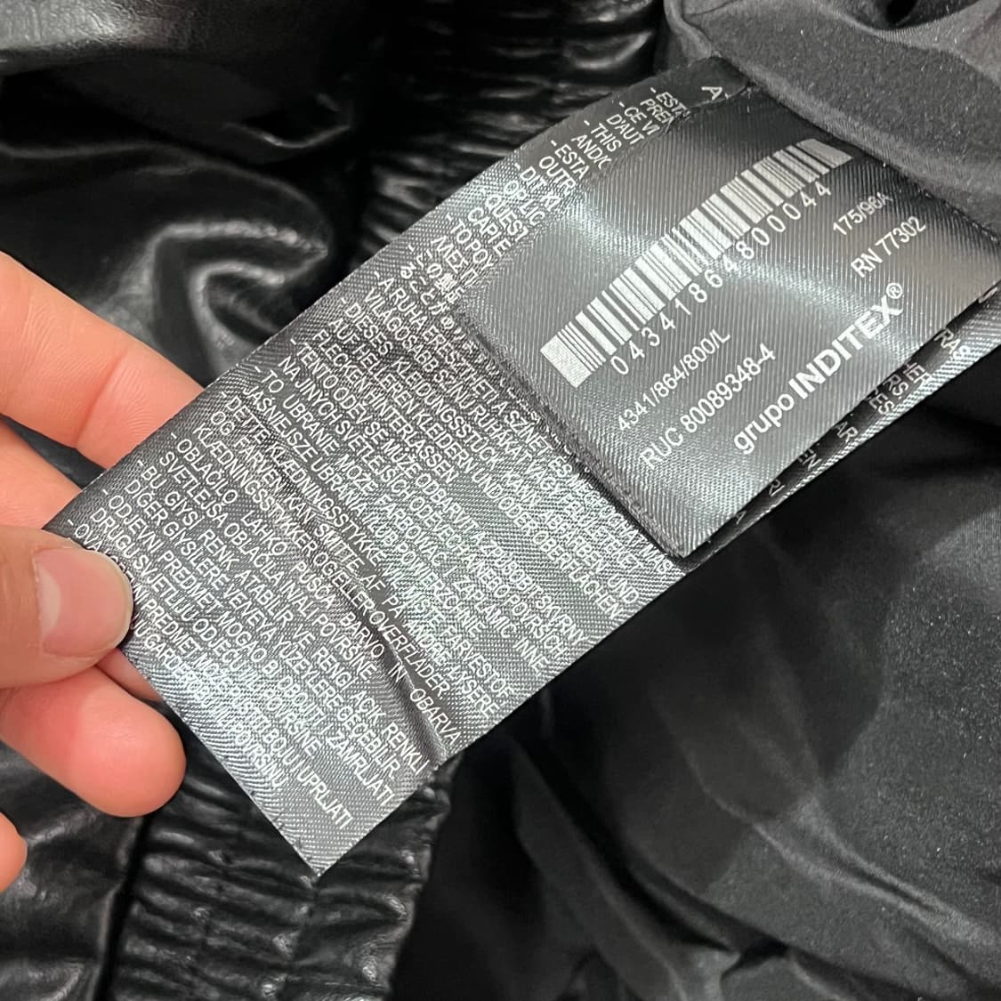 [우먼100] 자라 레더 블루종 상품이미지4