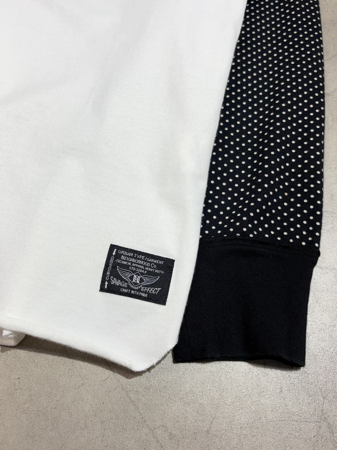 네이버후드 베이스볼 도트 땡땡이 티셔츠 슬리브 상품이미지2