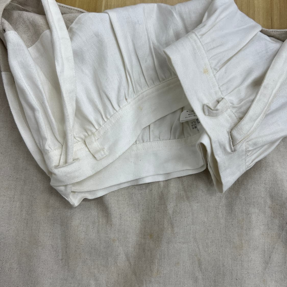 요지 야마모토 Y's for Living 린넨 배색 랩 에이프런 스커트 상품이미지5