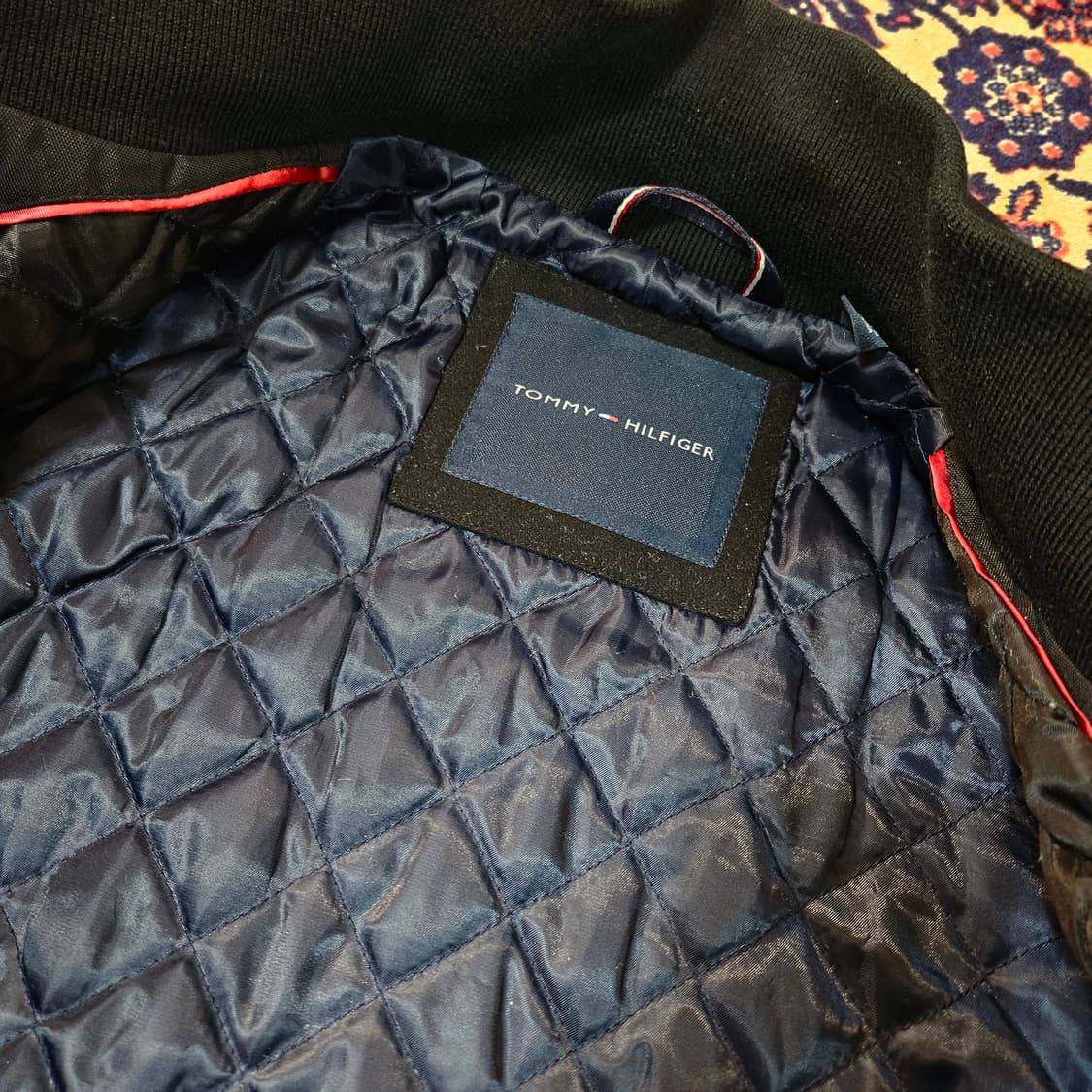 타미힐피거 하이넥 레이어드 카라넥 누빔 울 자켓 2XL 상품이미지4