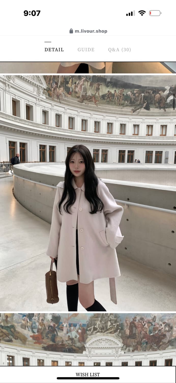 Livour betty half coat 리브아워 베티 하프 코트 라벤더 상품이미지4