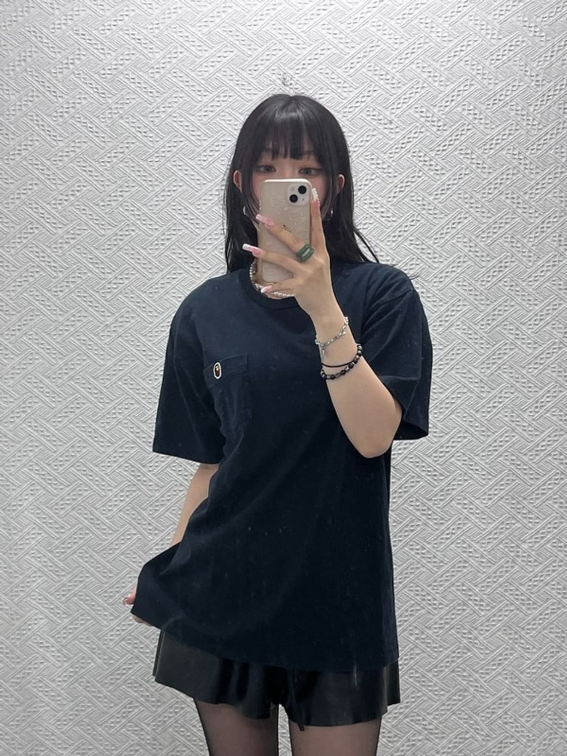베이프 AAPE 캐주얼 빈티지 원포인트 포켓 반팔티 L C12219 상품이미지1