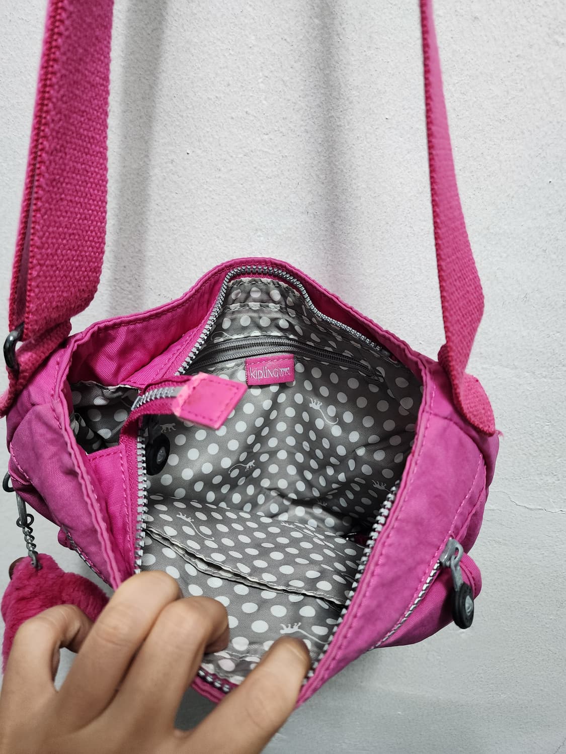 키플링 Y2K 핑크색 크로스백 가방  상품이미지3