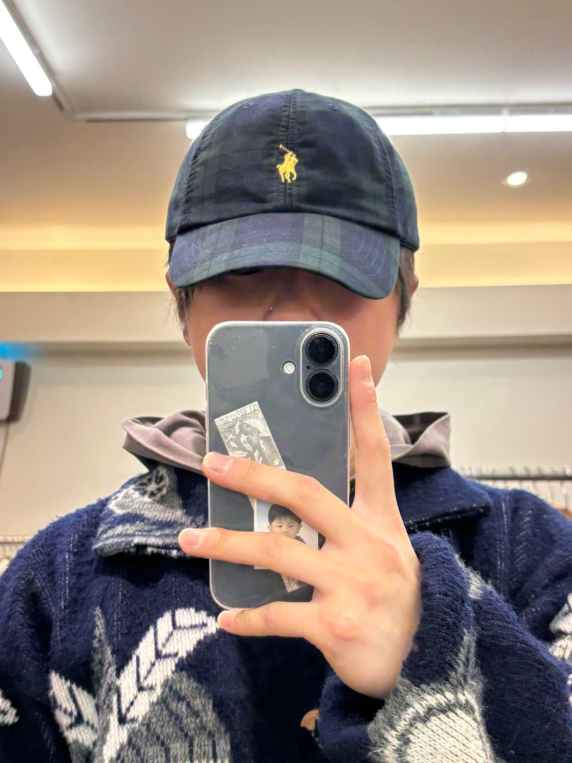 폴로 랄프로렌 체크 자수 볼캡 상품이미지7