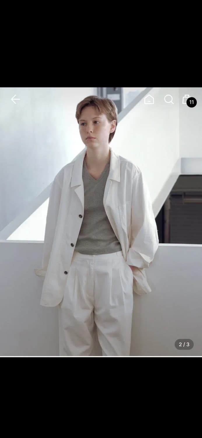 낫띵리튼 French work jacket (White) 상품이미지2