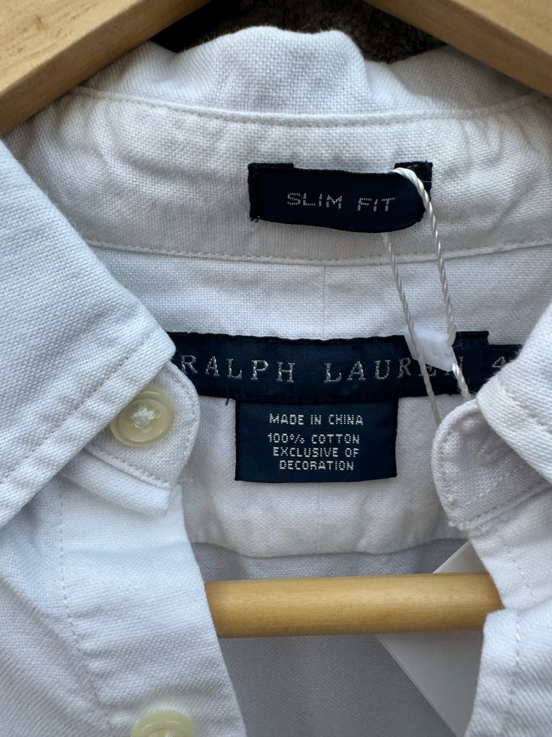 폴로 랄프로렌 빈티지 우먼 화이트 슬림핏 옥스포드 셔츠 유니폼 여성 상품이미지4