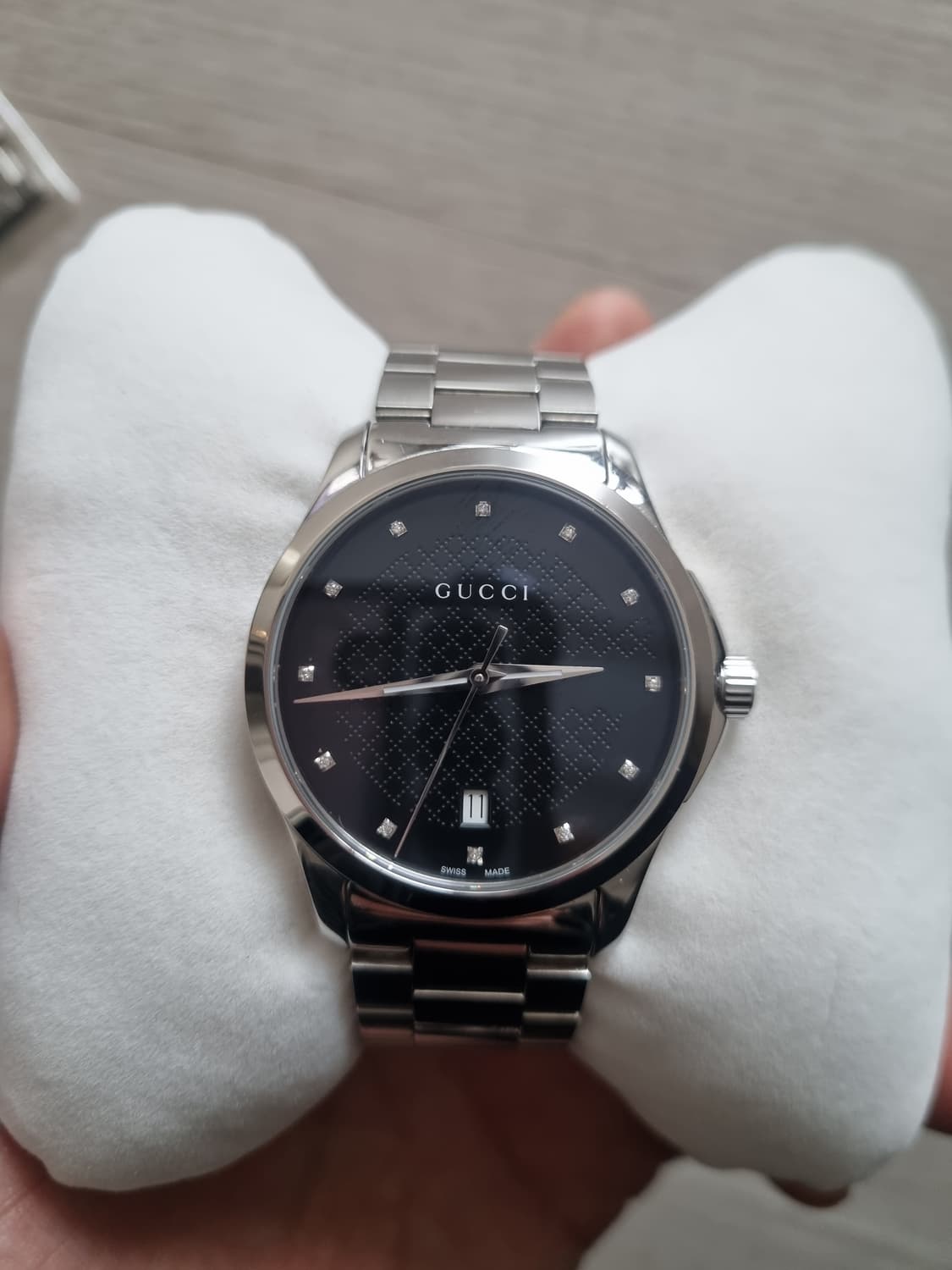 구찌  정품풀박   다이아몬드메탈시계 상품이미지8