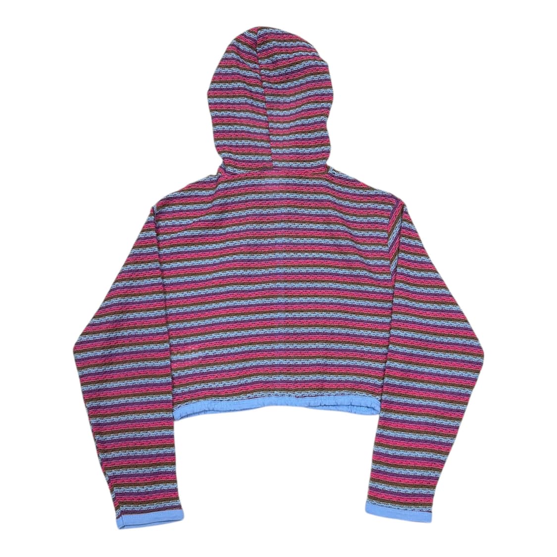 스컬프터 모리걸 스트라이프 크롭 니트 후드집업 자켓 상품이미지3