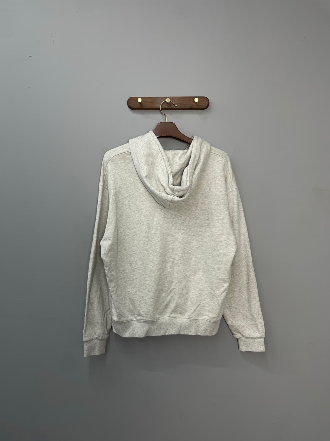 아메스 월드와이드 베이직 로고 오트밀 후드집업 H996 상품이미지4