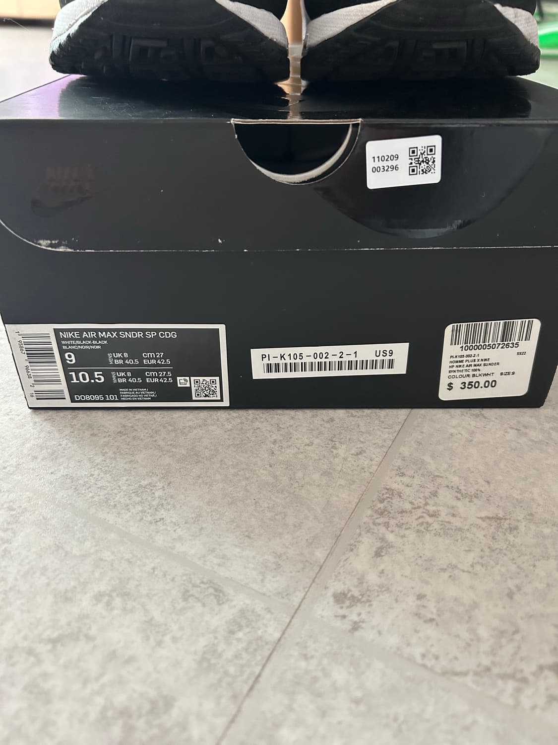 나이키 x 꼼데가르송 옴므 플러스 에어맥스 선더 SP 상품이미지7