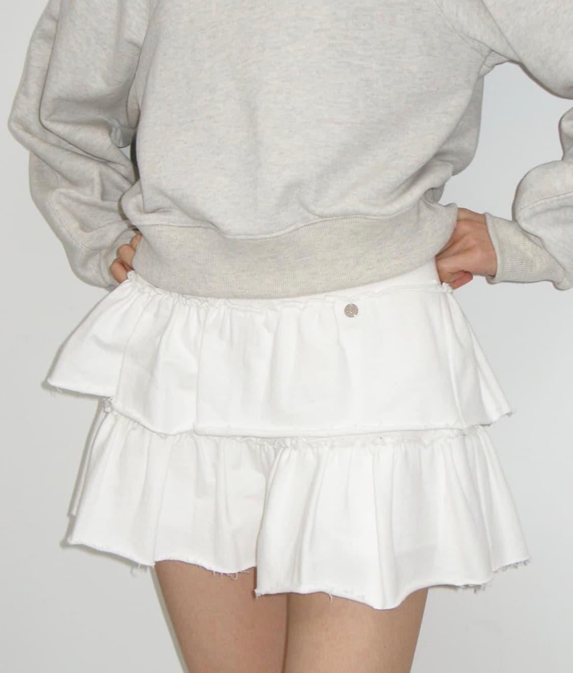 론론 cancan ruffle pantskirt white 상품이미지1