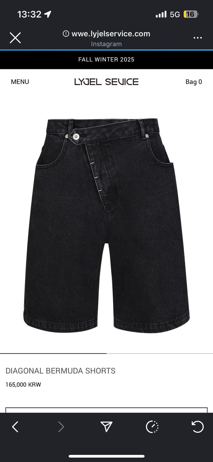 DIAGONAL BERMUDA SHORTS 상품이미지1