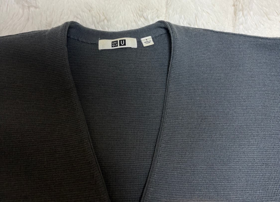 유니클로u 밀라노립 가디건 다크그레이 / L 상품이미지4