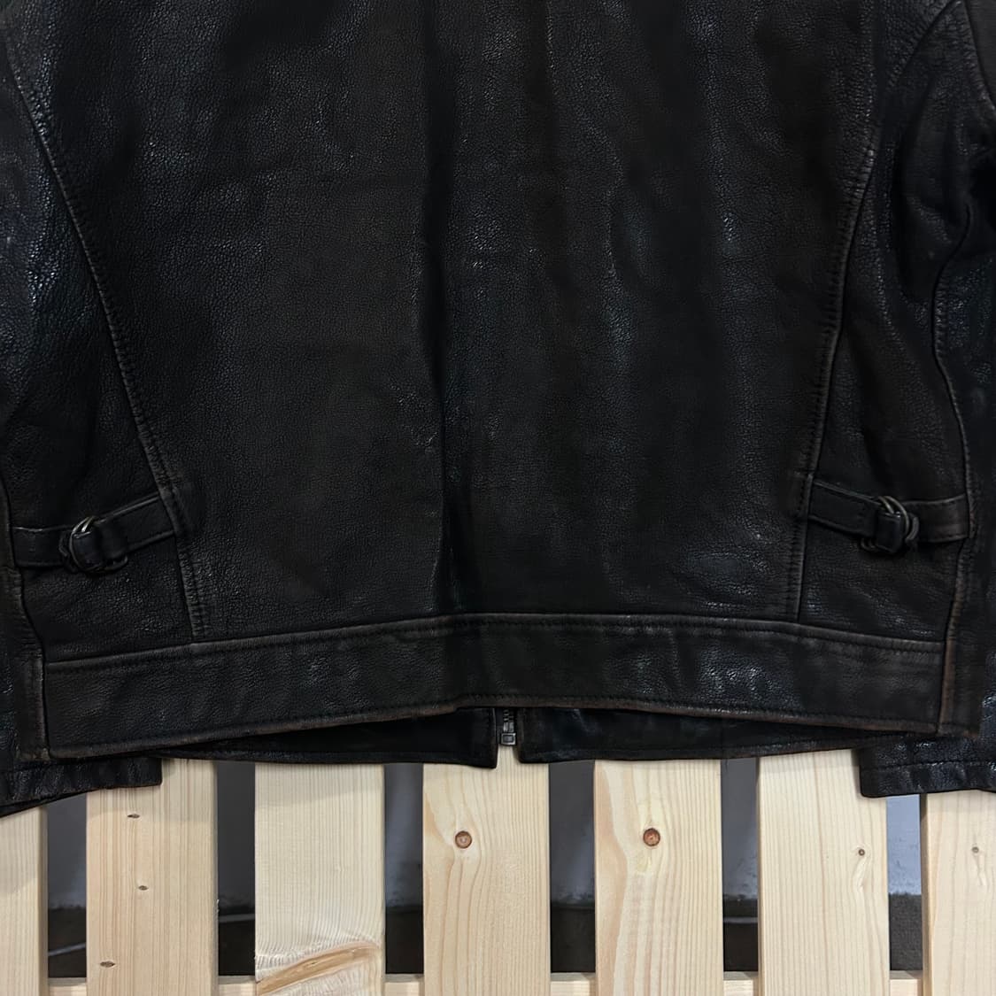 (L) 90s 쌍방울 Lee 리 가죽 자켓 브라운 상품이미지7