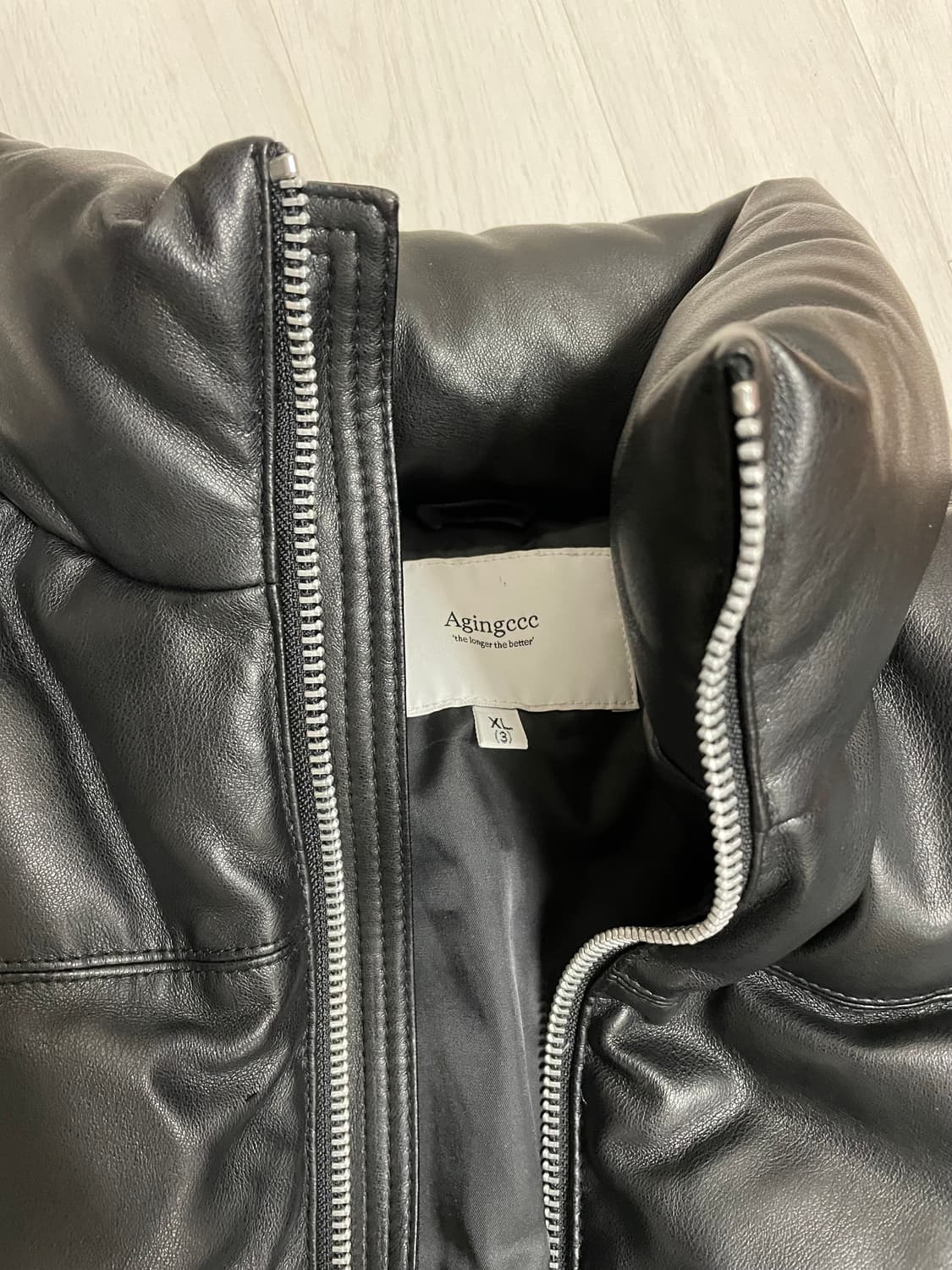 에이징ccc 비건레더 패딩 xl 상품이미지2