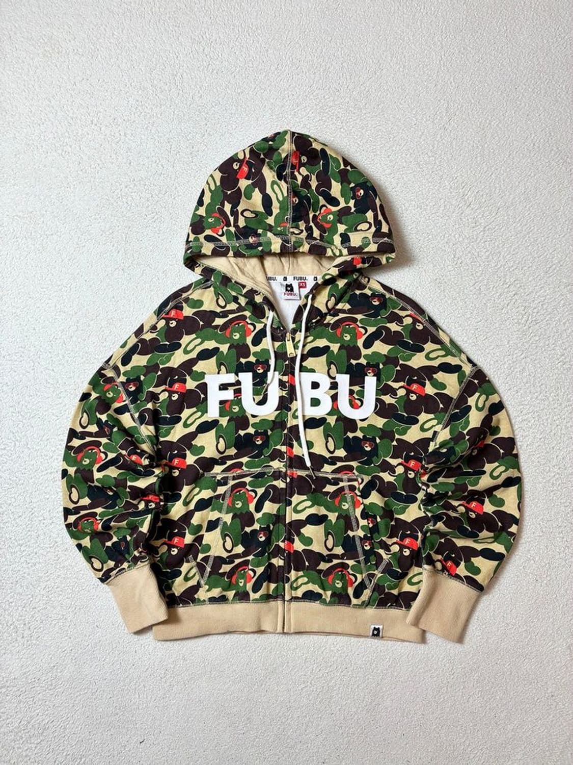 푸부 베이프 오마주 쿠마 카모 후드집업 PN7415 상품이미지1