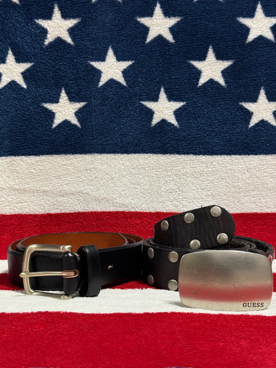 게스 빈티지레더벨트 Guess stud leather belt  리얼레더 상품이미지10