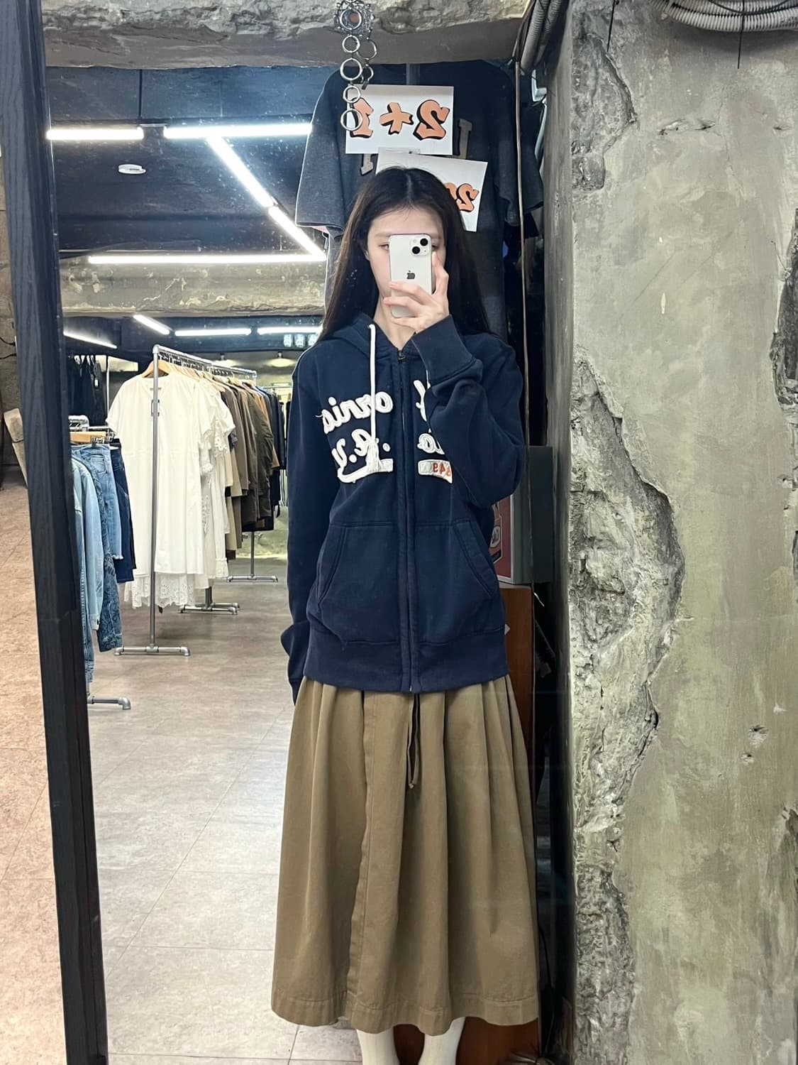 후아유 기모 후드집업 네이비 L #csz4040 상품이미지2