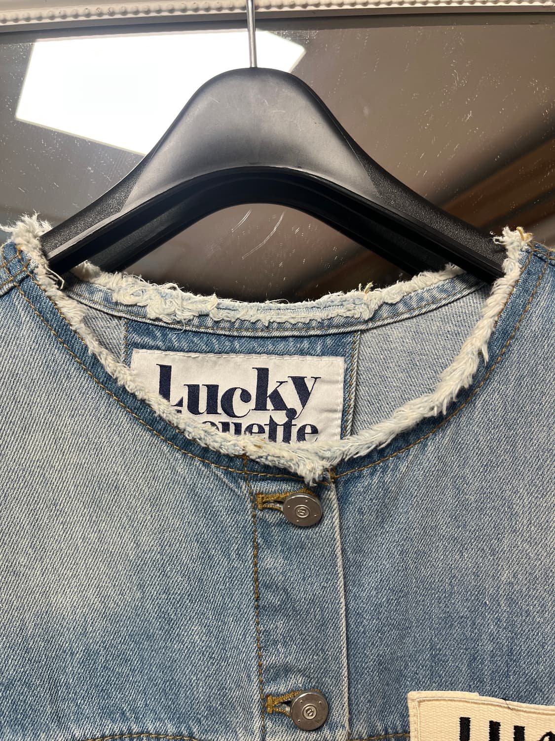 럭키슈에뜨 데님 크롭 자켓 36 상품이미지6