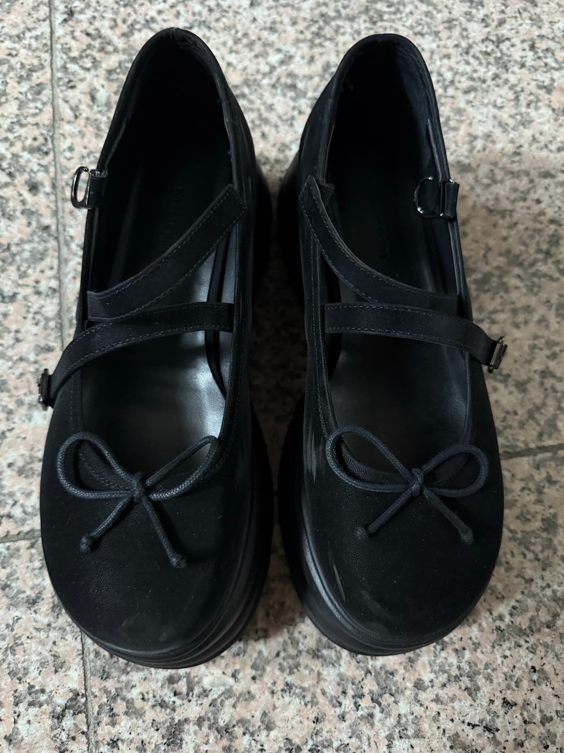 쓰리투에이티 스트랩 메리제인 플랫폼 블랙 245 상품이미지4