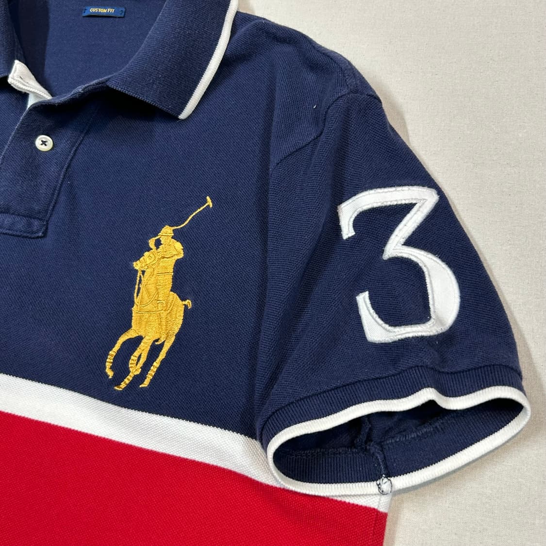 M) 폴로 랄프로렌 블랙와치 골드 빅포니 반팔 카라티 상품이미지5