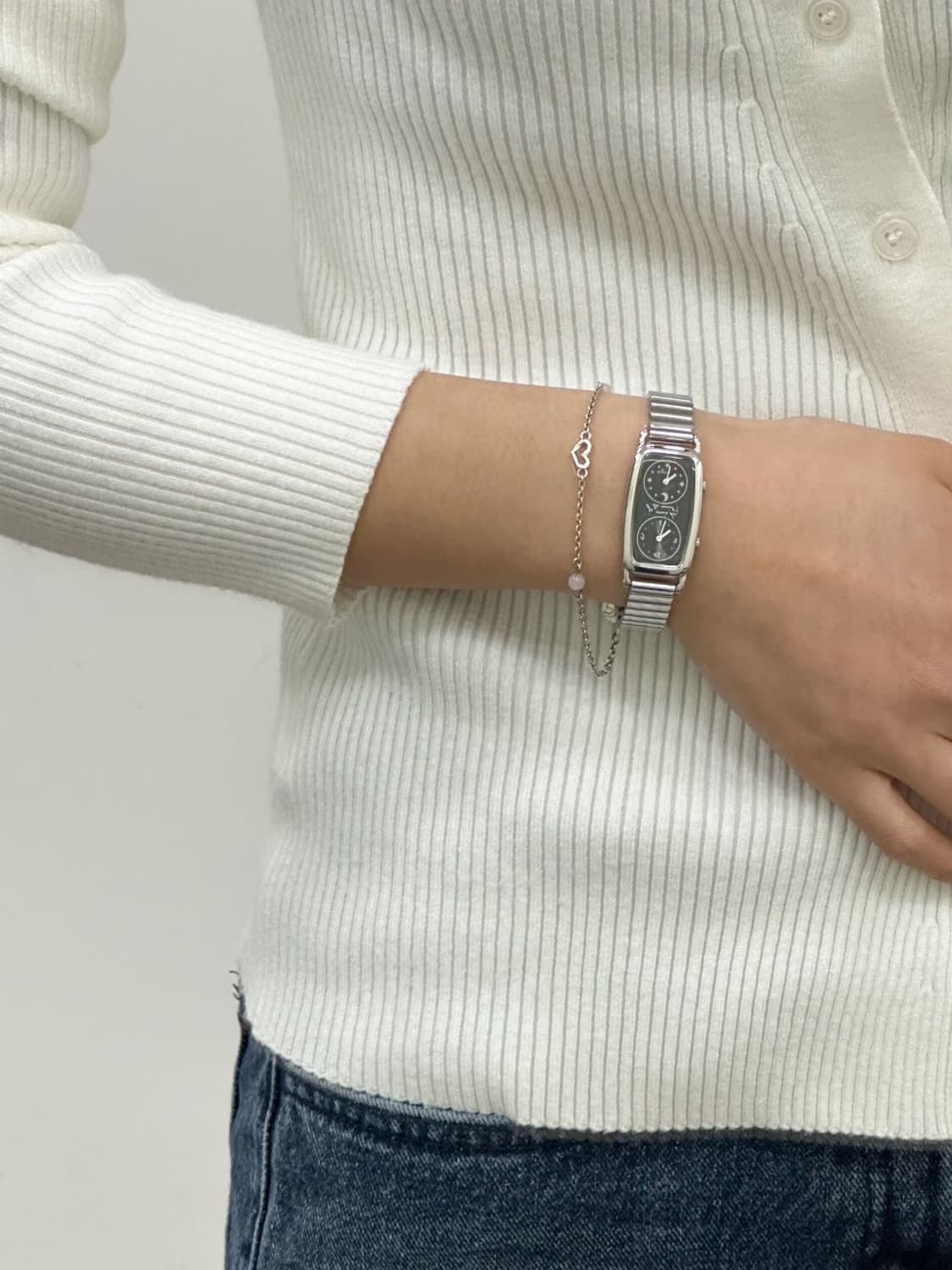 courreges / 꾸레쥬 실버925 하트 펜던트 팔찌  상품이미지9