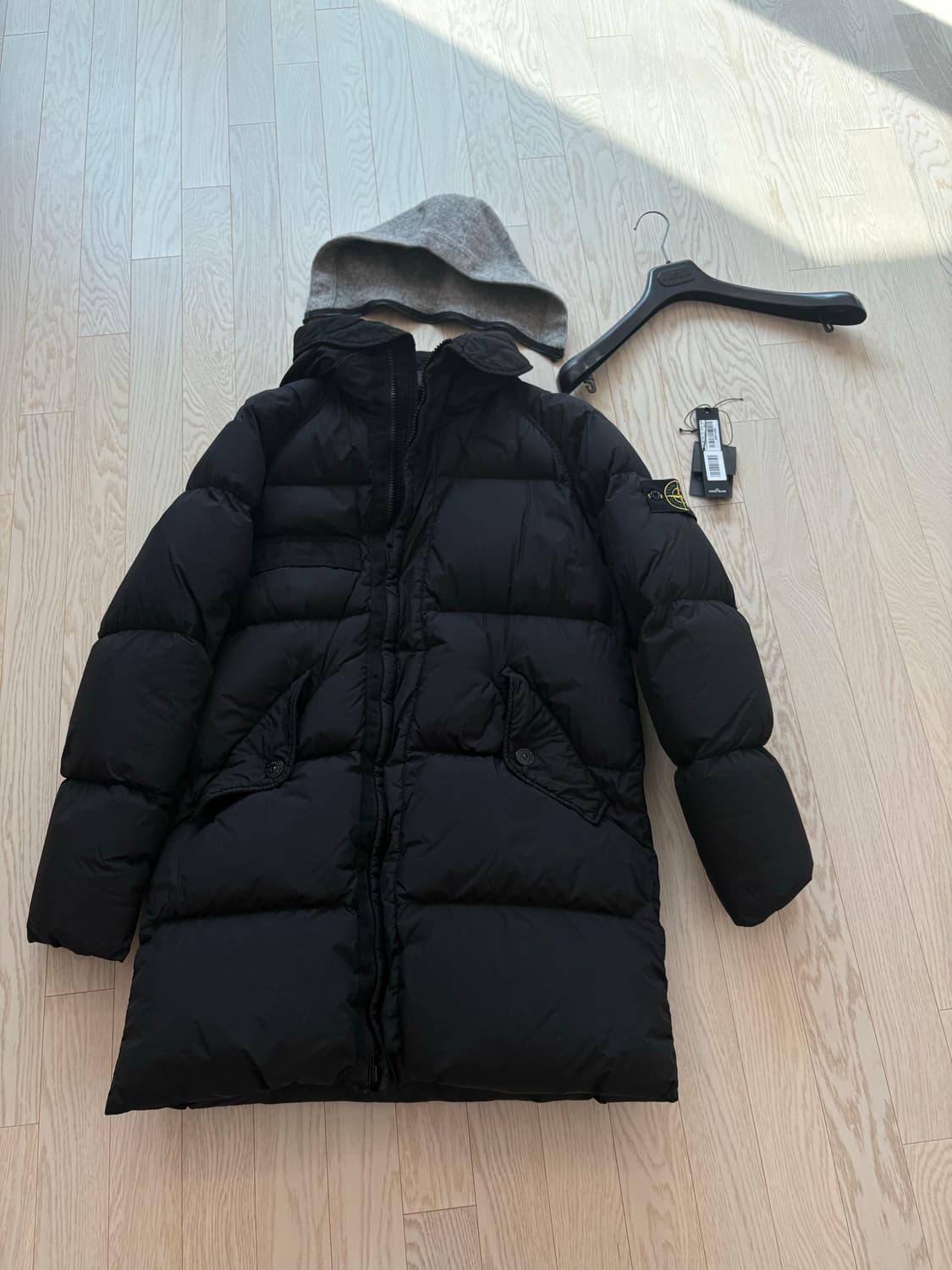 스톤아일랜드 크링클랩스 롱패딩 블랙 상품이미지1