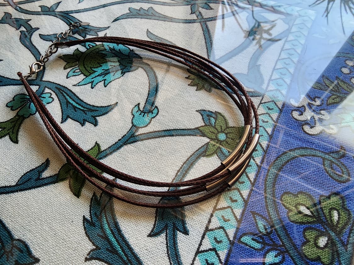 5줄 가죽 쵸커 목걸이 2개 일괄 상품이미지9