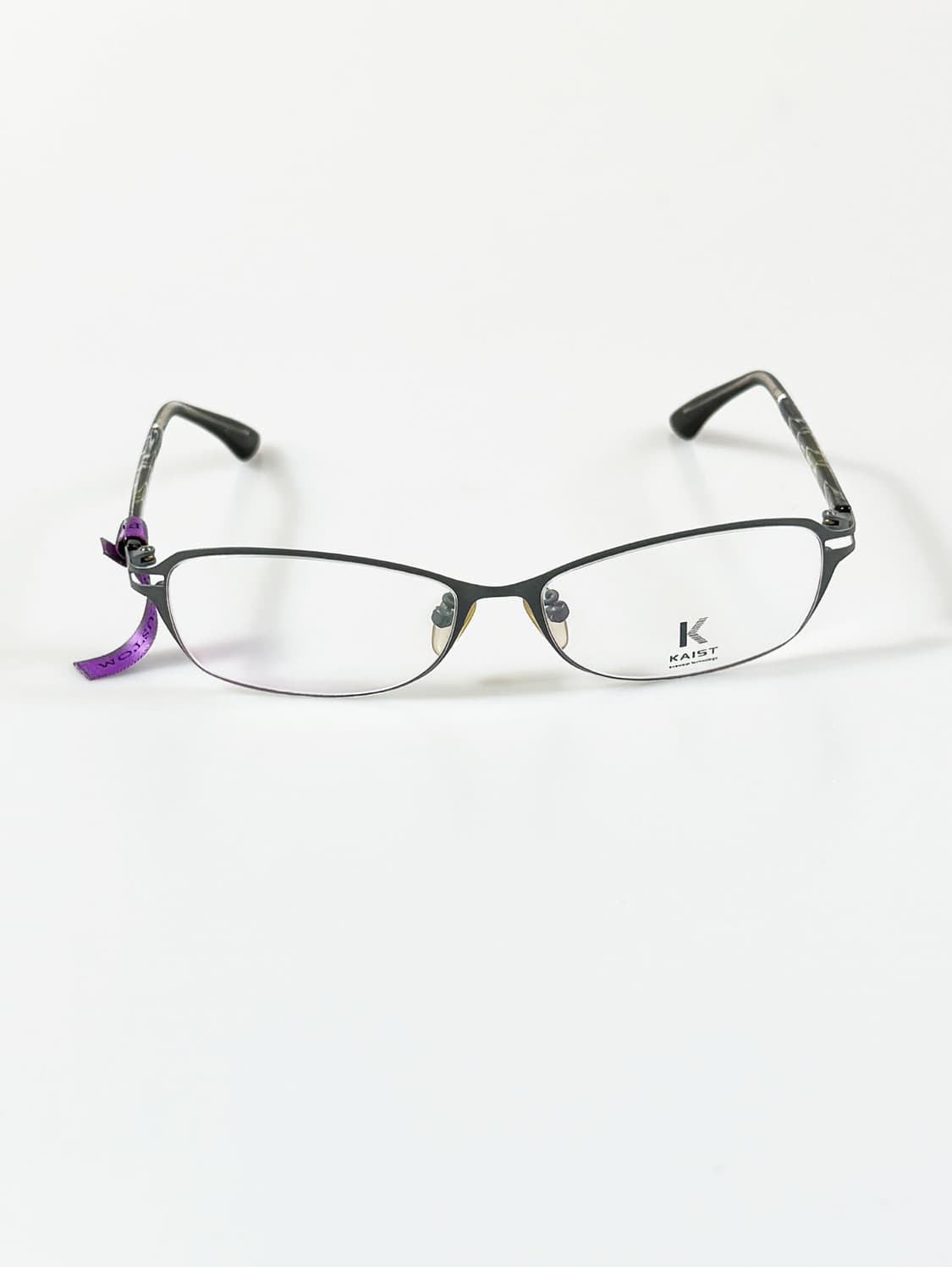 KAIST 그레이 티타늄 슬림 오벌 프레임 빈티지 안경 상품이미지2