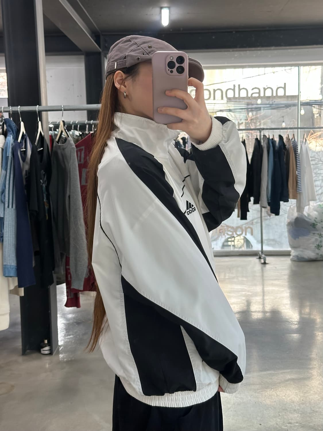 아디다스 90s 화이트 윈드브레이커 자켓 상품이미지3