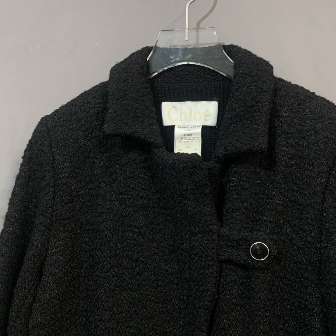 76 끌로에 부클레 블랙 하프 코트 상품이미지3