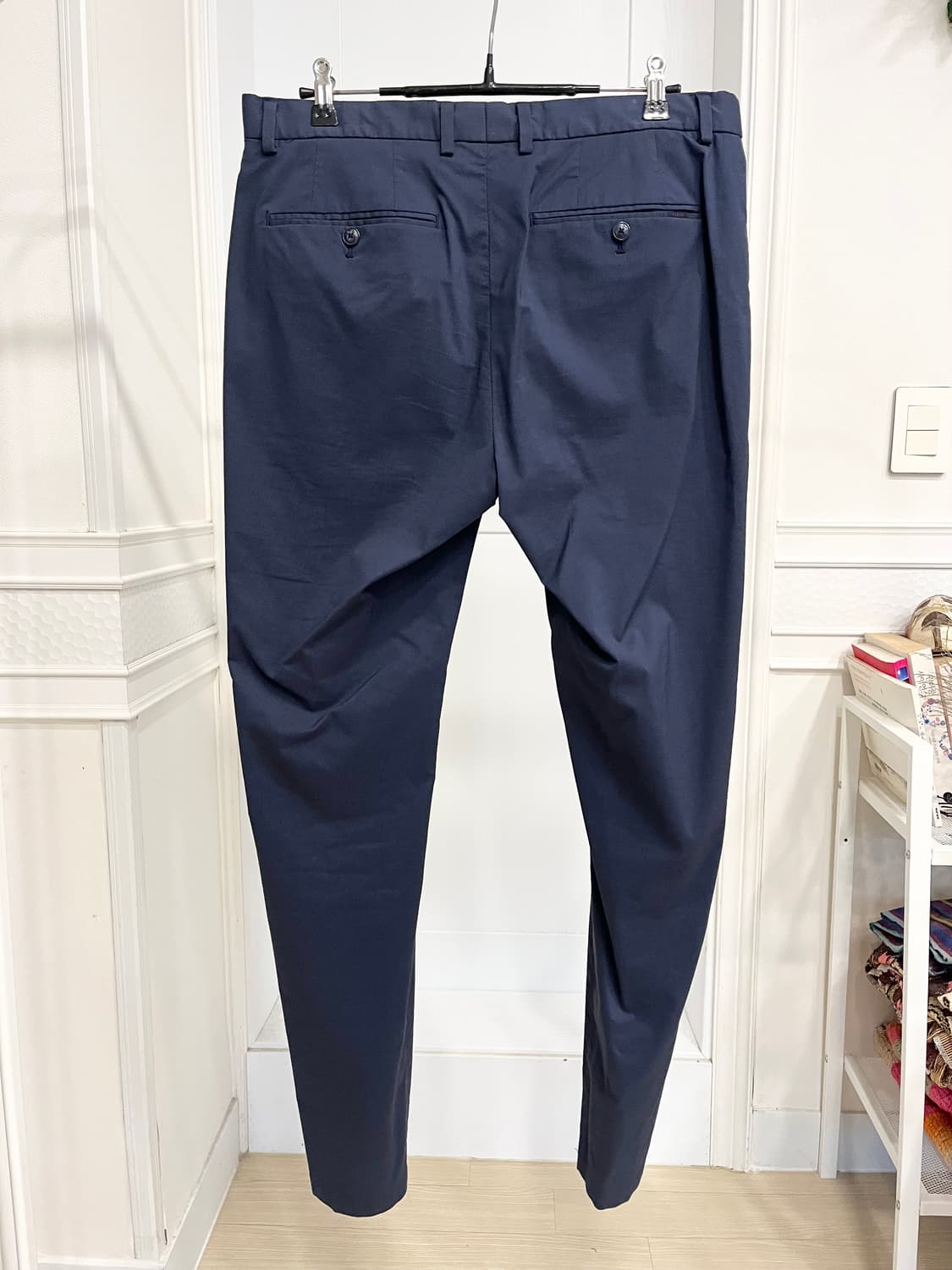 올젠 네이비 코튼 팬츠 상품이미지3