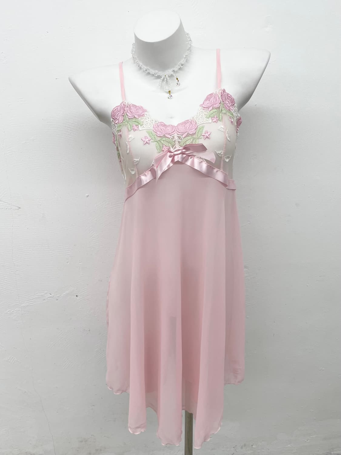 핑크페어리 레이스 시어 슬립 상품이미지1