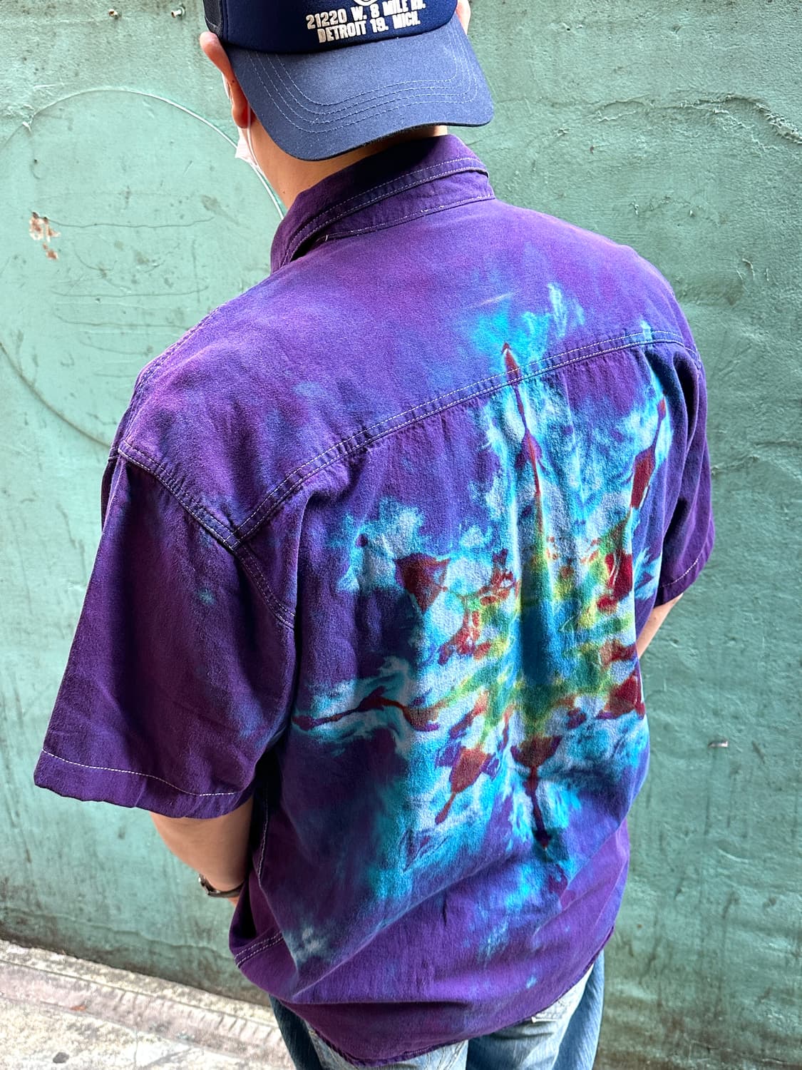 칼하트 퍼플 타이다잉 반팔셔츠 L 상품이미지4