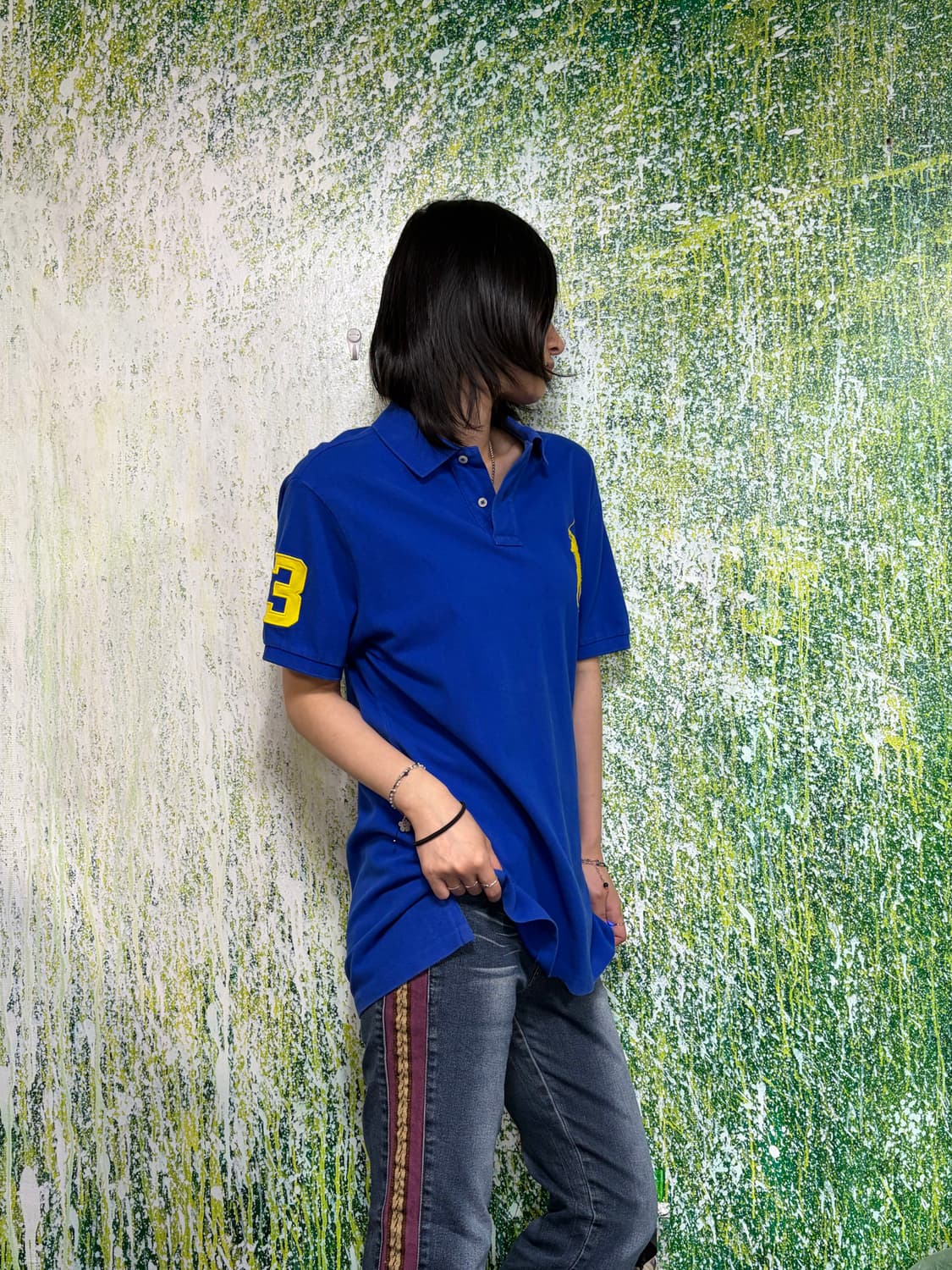 폴로 빅포니 치프키프 블루 반팔 카라 티셔츠 L 상품이미지3