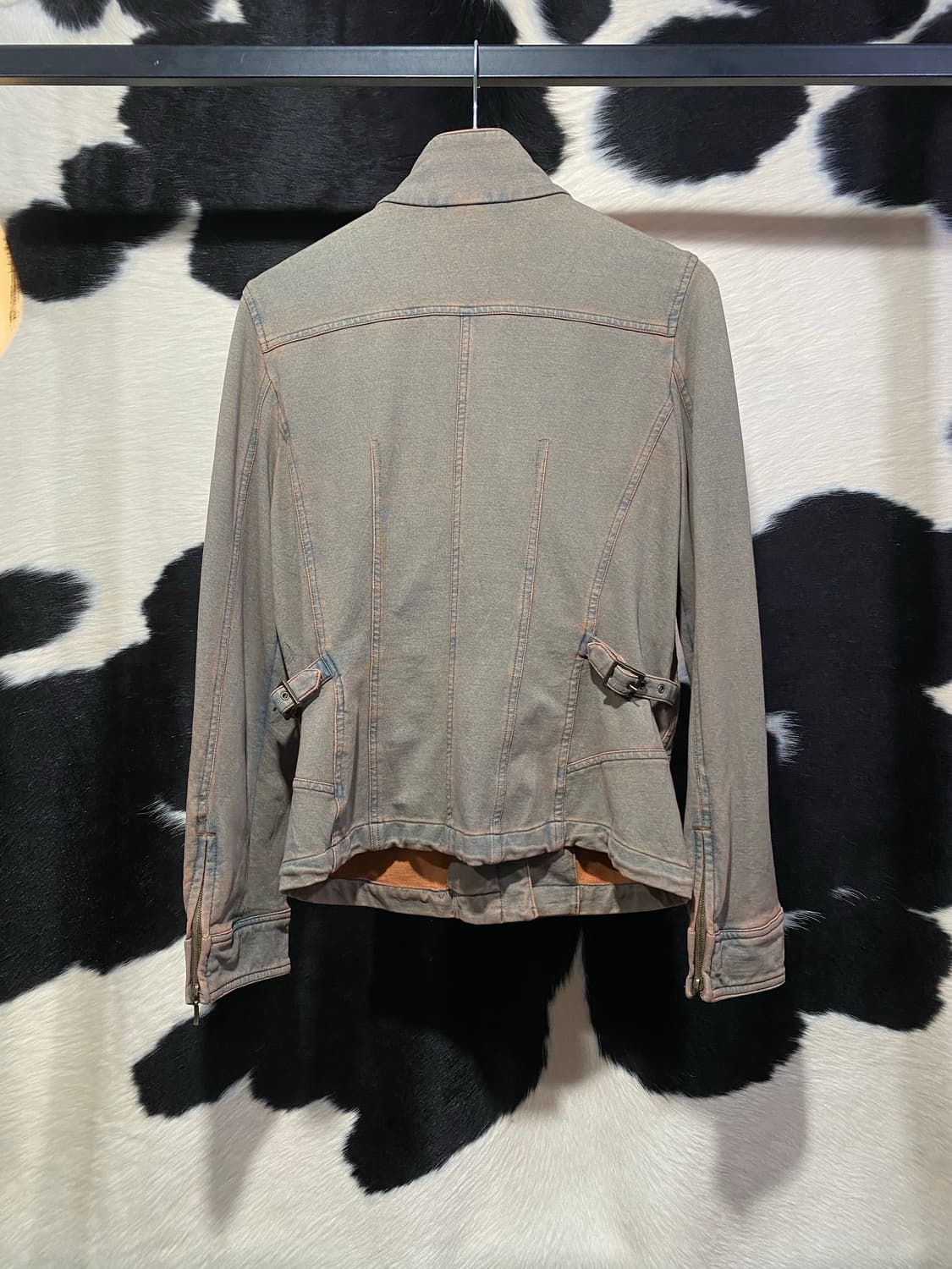 Japanese vtg 넥버클 워싱 하이넥 자켓 상품이미지5