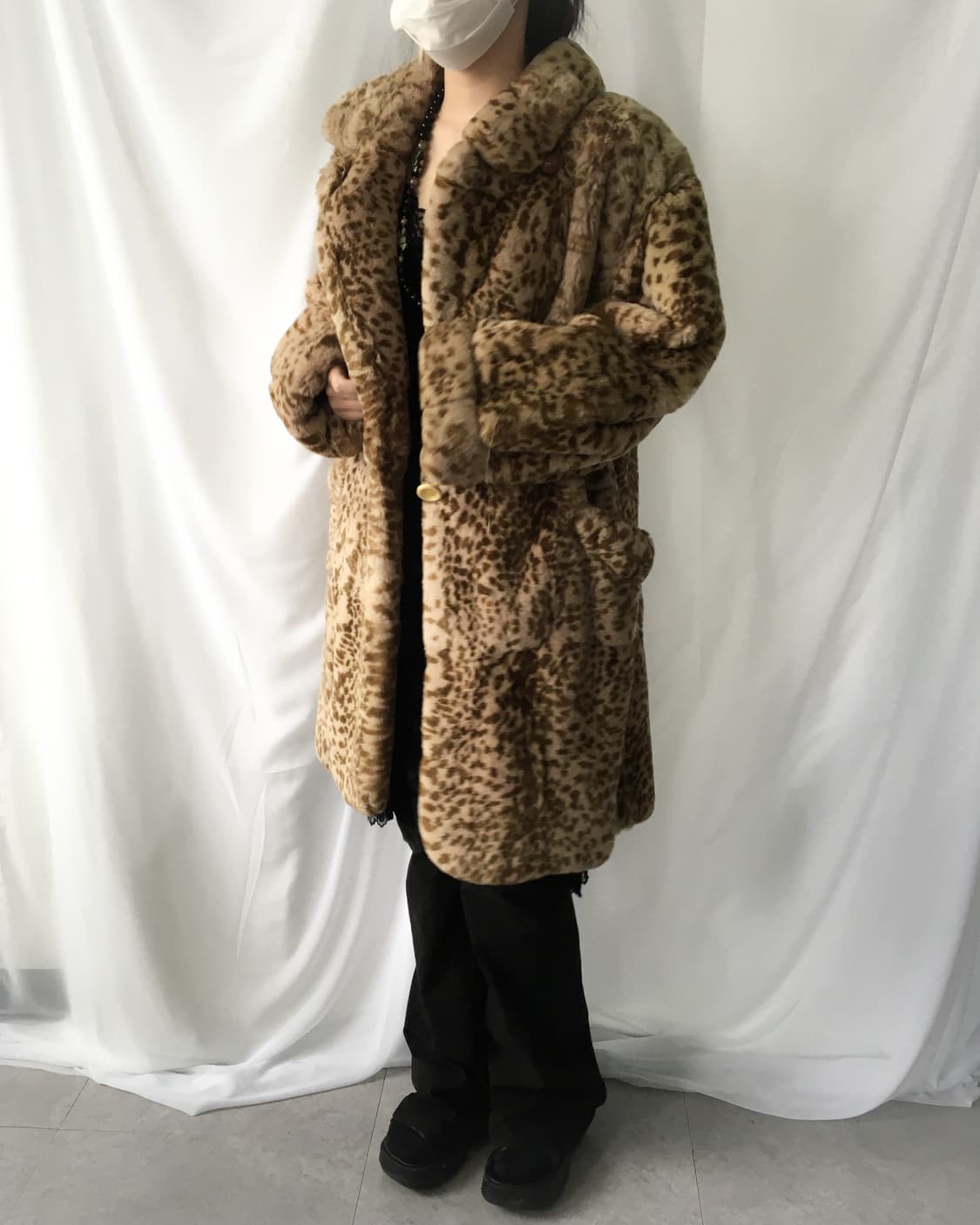 Fake fur leopard pattern jacket 상품이미지6