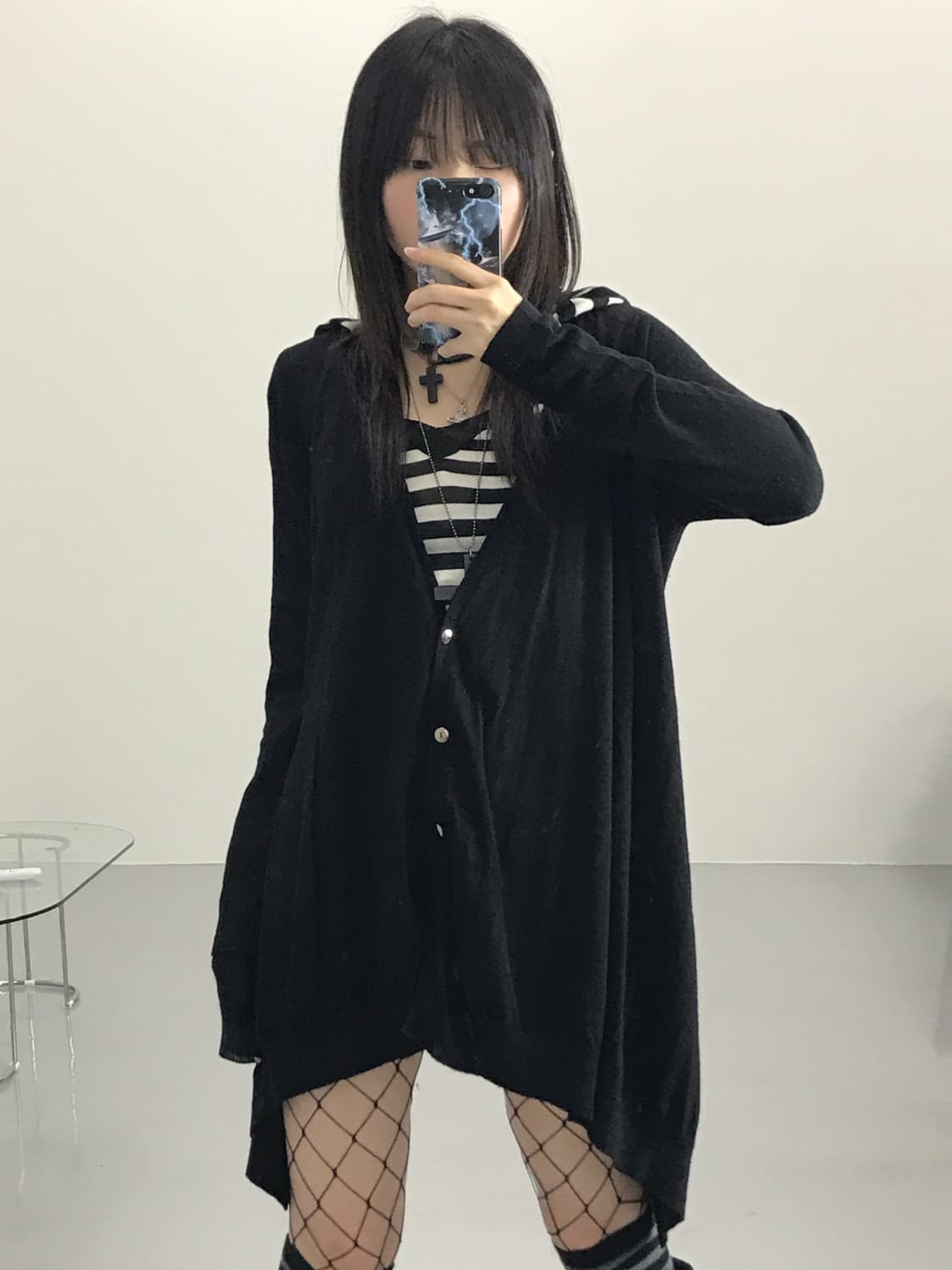 Le Souk Black Wool Cardigans 상품이미지2