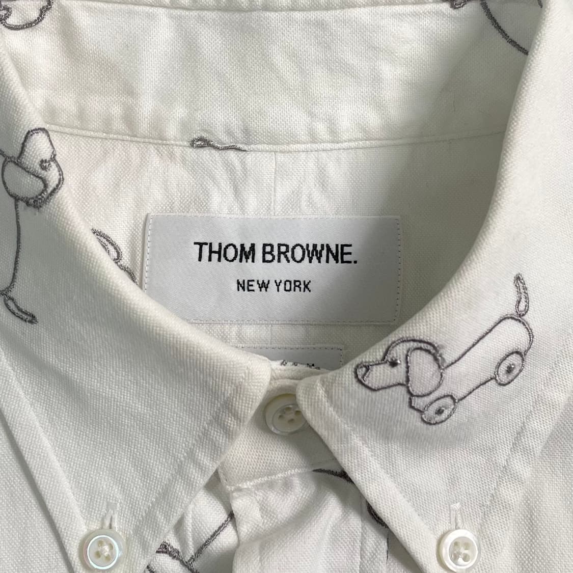 톰브라운 자수 옥스포드 화이트 셔츠 상품이미지6