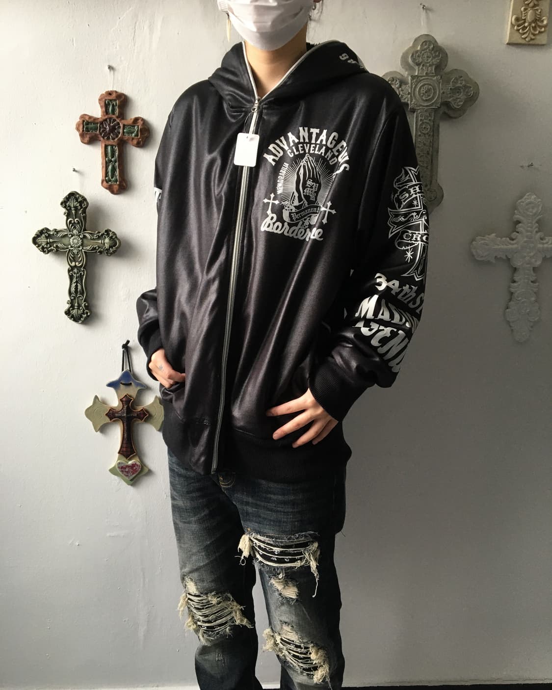 Printing point hood zip up 상품이미지8